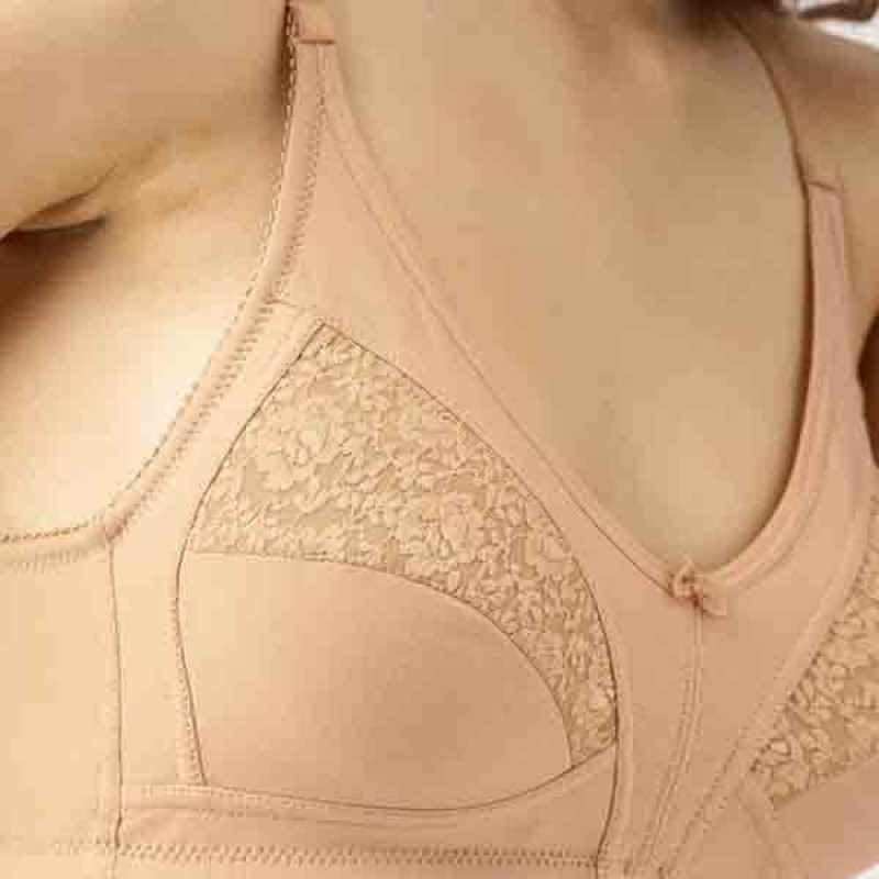 Beige Self Design Non-Wired Non Padded Everyday Bra