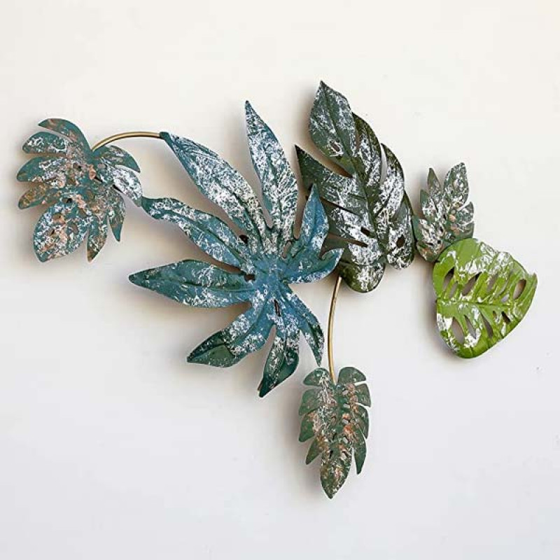 Decorlives 6 leaf Metal Wall Art for Home Décor,  Decorative Hanging Sculpture