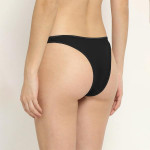 Women Black Self Design Thongs